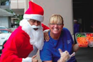 Santa with Greta Richardson of Prudential Locations