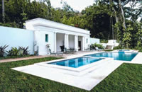 New swimming pool, spa, and pool house